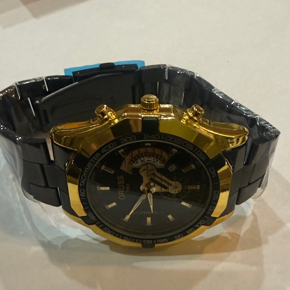 #68 Gold and Black ORUSS Watch with elegant style. - Picture 2 of 8